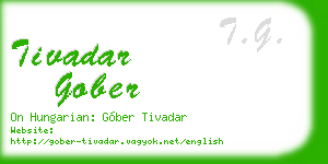 tivadar gober business card
